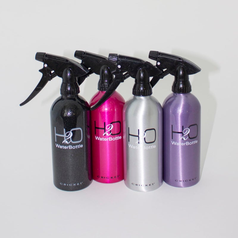 Cricket H2O Water Spray Bottle for Hair Mist â€“ Continuous Stream, Adjustable Nozzle & Stronger Spray Bottles, Durable Aluminum, Refillable for Hair Styling & Barber Use â€“ 13.5 oz, Sparkle Black - Image 4